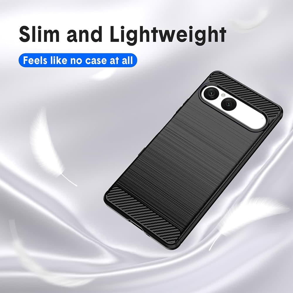 Pouzdro Techsuit Carbon Silicone pro Sony Xperia 10 VII černé - náhled 4