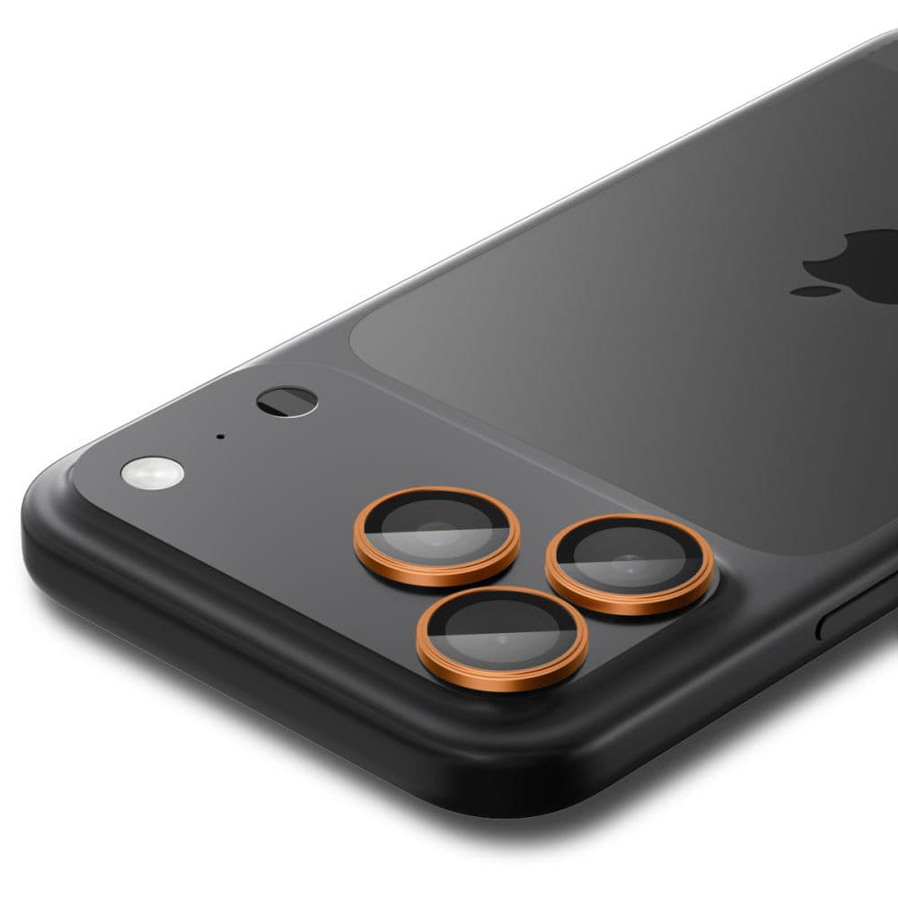 Spigen - Optik.tR EZ Fit Pro sklo fotoaparátu (2 balení) - iPhone 17 Pro/Max/16 Pro/Max/15 Pro/Max/14 Pro/Max - Orange - náhled 4