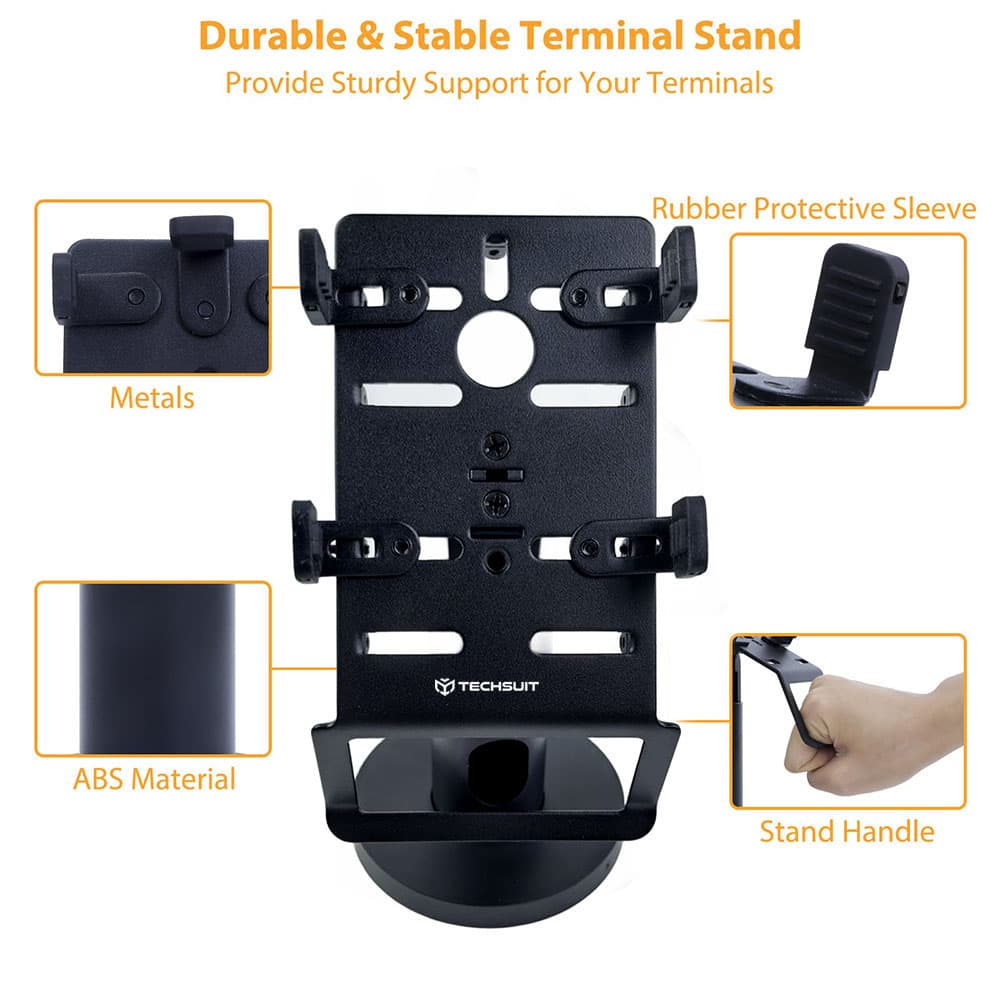 Techsuit - stojan na POS PayNest (POS1) - horizontální rotace 270°, náklon až 30°, stabilní držení, 3M lepidlo - černý - náhled 4