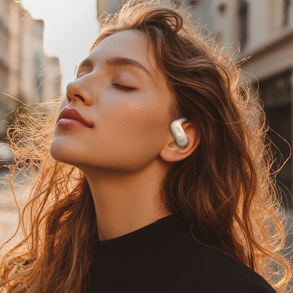 Mcdodo – bezdrátová sluchátka OWS Air O2 Series (HP-8050) – otevřená, Bluetooth V5.4, ergonomický design – černá - náhled 4