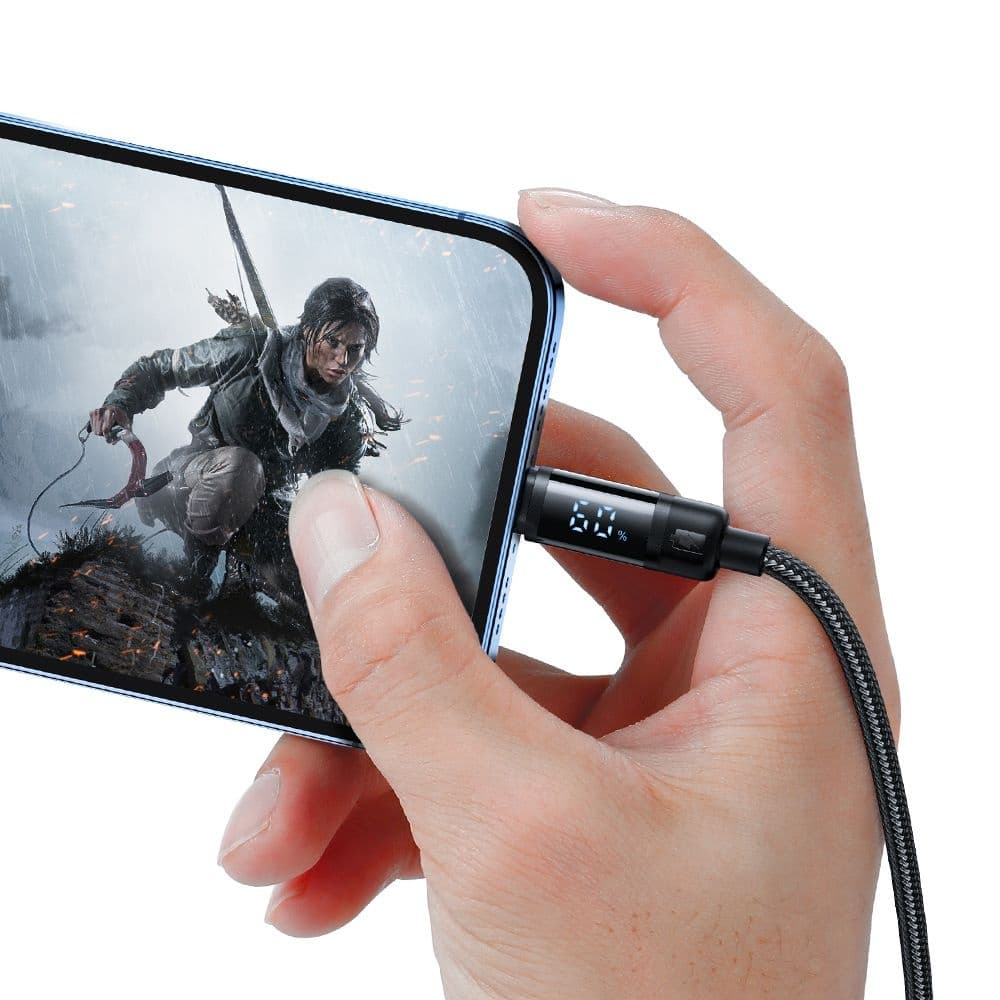 Mcdodo – datový kabel řady BAT (CA-5000) – USB-A na Lightning, digitální displej, 1,2 m – černý - náhled 4