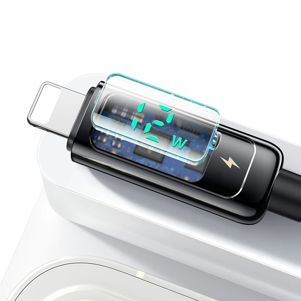 Mcdodo – datový kabel (CA-9940) – USB-A na Lightning, 3A, digitální displej, 1,2m – černý - náhled 4