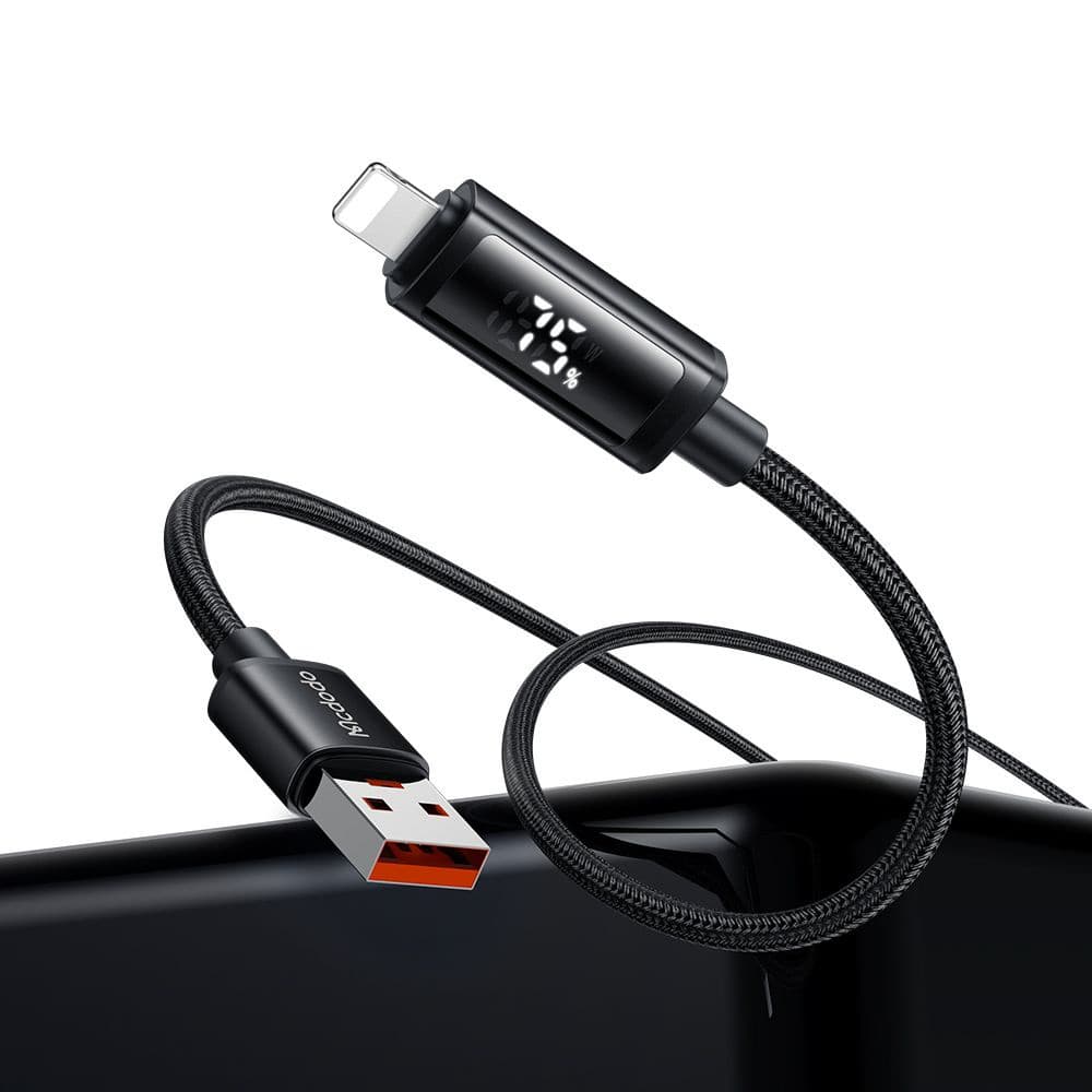 Mcdodo – datový kabel (CA-7970) – USB-A na Lightning, duální LED displej, 3A, 1,2m – černý - náhled 4