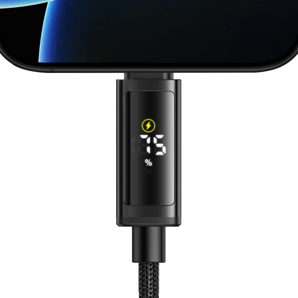 Mcdodo – datový kabel (CA-8000) – USB-C na USB-C, duální LED displej, 100W, rychlé nabíjení, 1,2m – černý - náhled 4