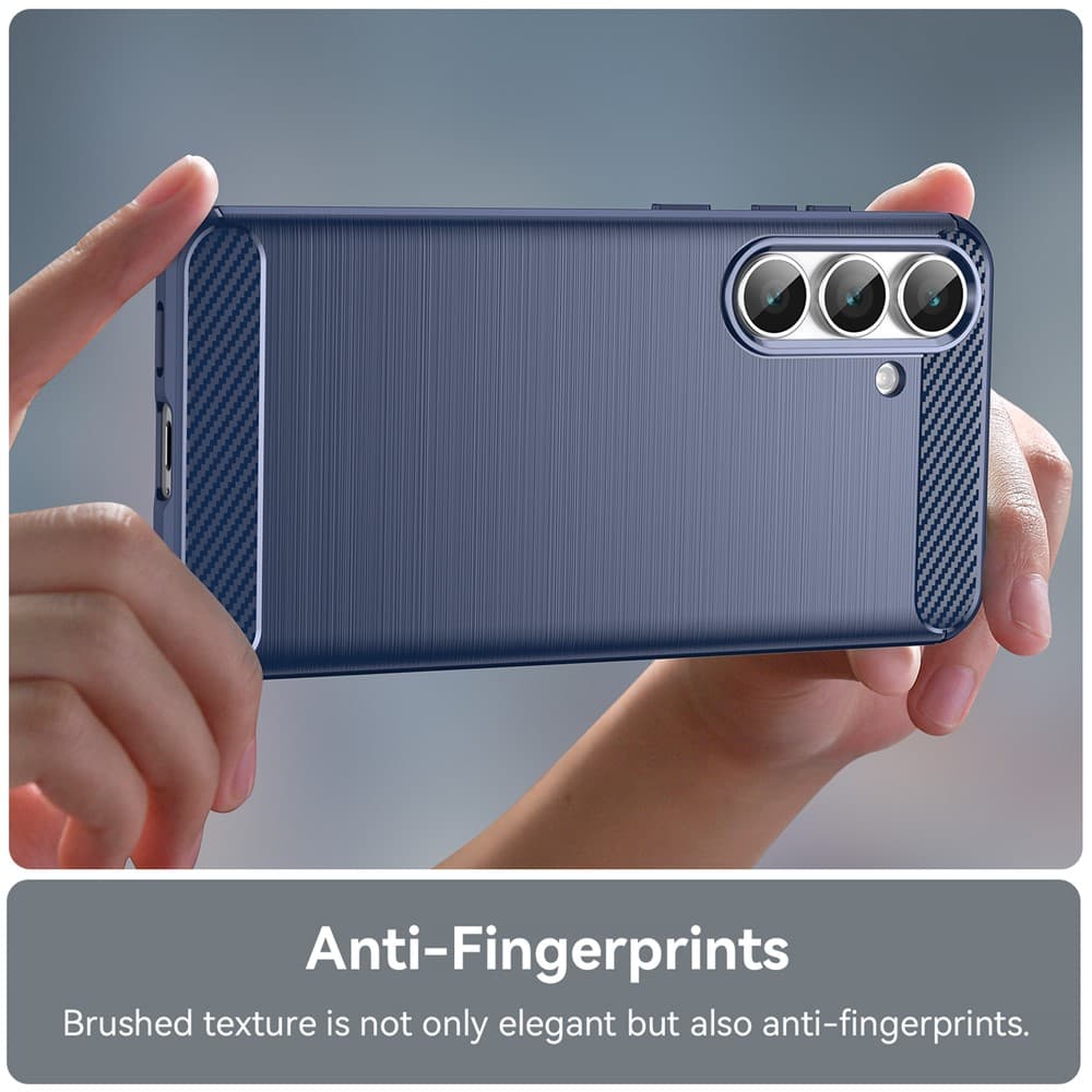 Techsuit Carbon Silicone pro Samsung Galaxy S25 FE modrá - náhled 4