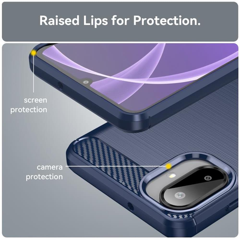 Techsuit Carbon Silicone pro Samsung Galaxy A07 4G modrý - náhled 4