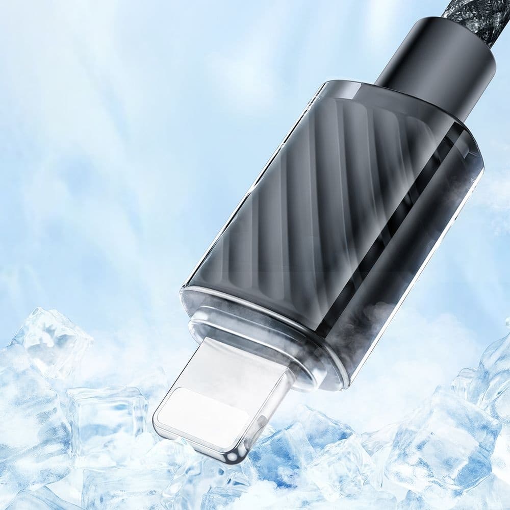 Mcdodo – datový kabel (CA-3640) – USB na Lightning, transparentní design, 3A, 1,2m – černý - náhled 4