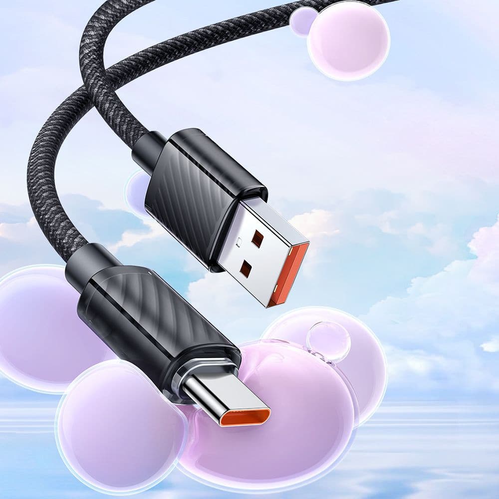 Mcdodo – datový kabel (CA-3650) – Type-C na USB-A, transparentní design, 100W, 1,2m – černý - náhled 4