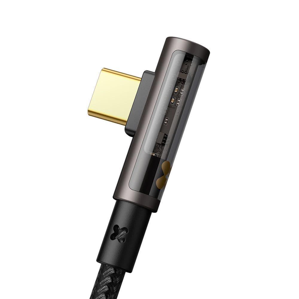 Mcdodo – datový kabel (CA-3380) – USB-C na USB-A, 90stupňový design, 6A, transparentní design, 1,2m – černý - náhled 4
