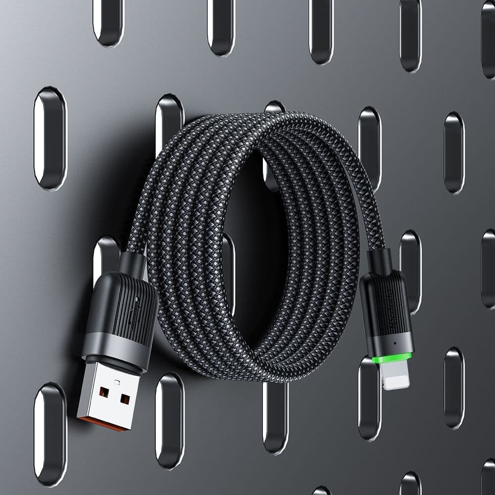 Mcdodo – datový kabel řady Self-Winding (CA-6000) – USB-A na Lightning, 3A, 1,2m – černý - náhled 4