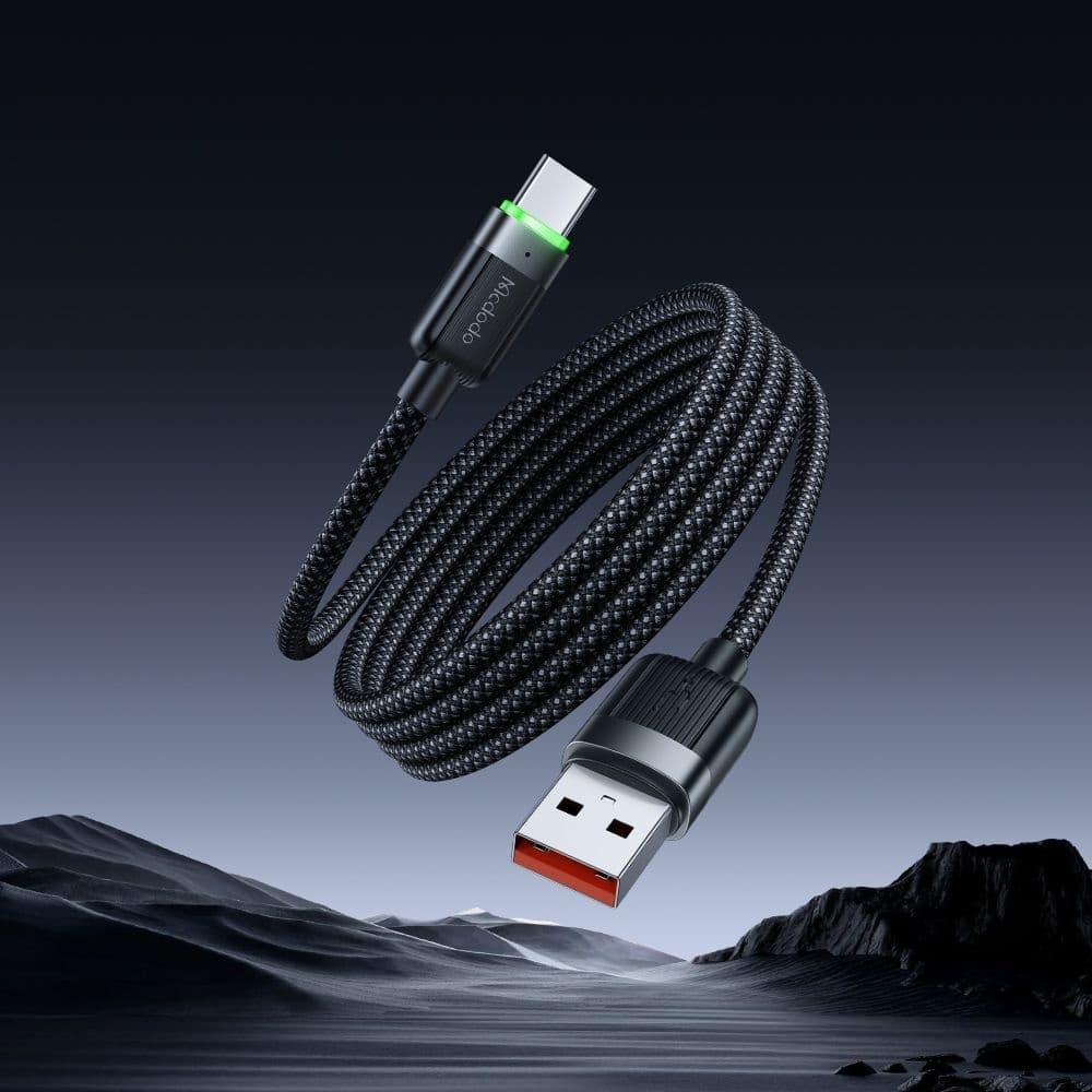 Mcdodo - datový kabel řady Self-Winding (CA-5650) - USB-A na USB-C, 6A, 1.2m - černý - náhled 4