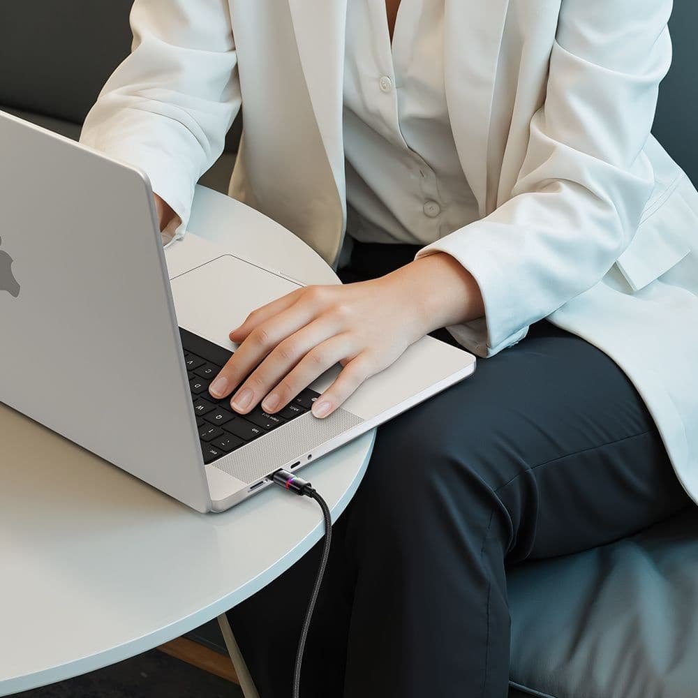 Mcdodo – datový kabel (CA-8200) – se 7 barevnými světly, USB-C na USB-C, 100W, 5A, 1,2m – černý - náhled 4