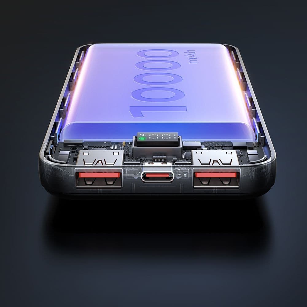 Mcdodo – powerbanka (MC-4220) – port USB-C + 2x USB-A, 10000 mAh, 22,5 W, LED displej – černá - náhled 4