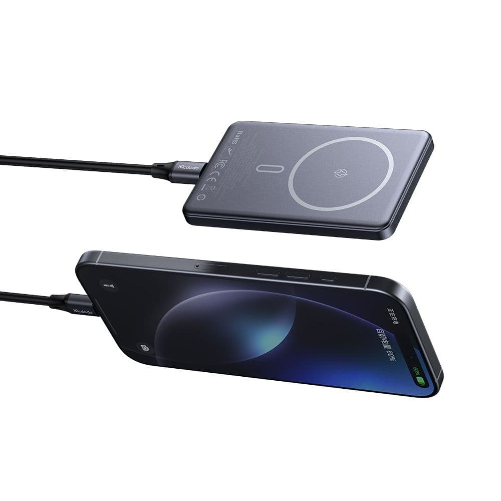 Mcdodo - magnetická powerbanka Meta Series (MC-4641) - 5000mAh, 20W, ultratenký design - černá - náhled 4
