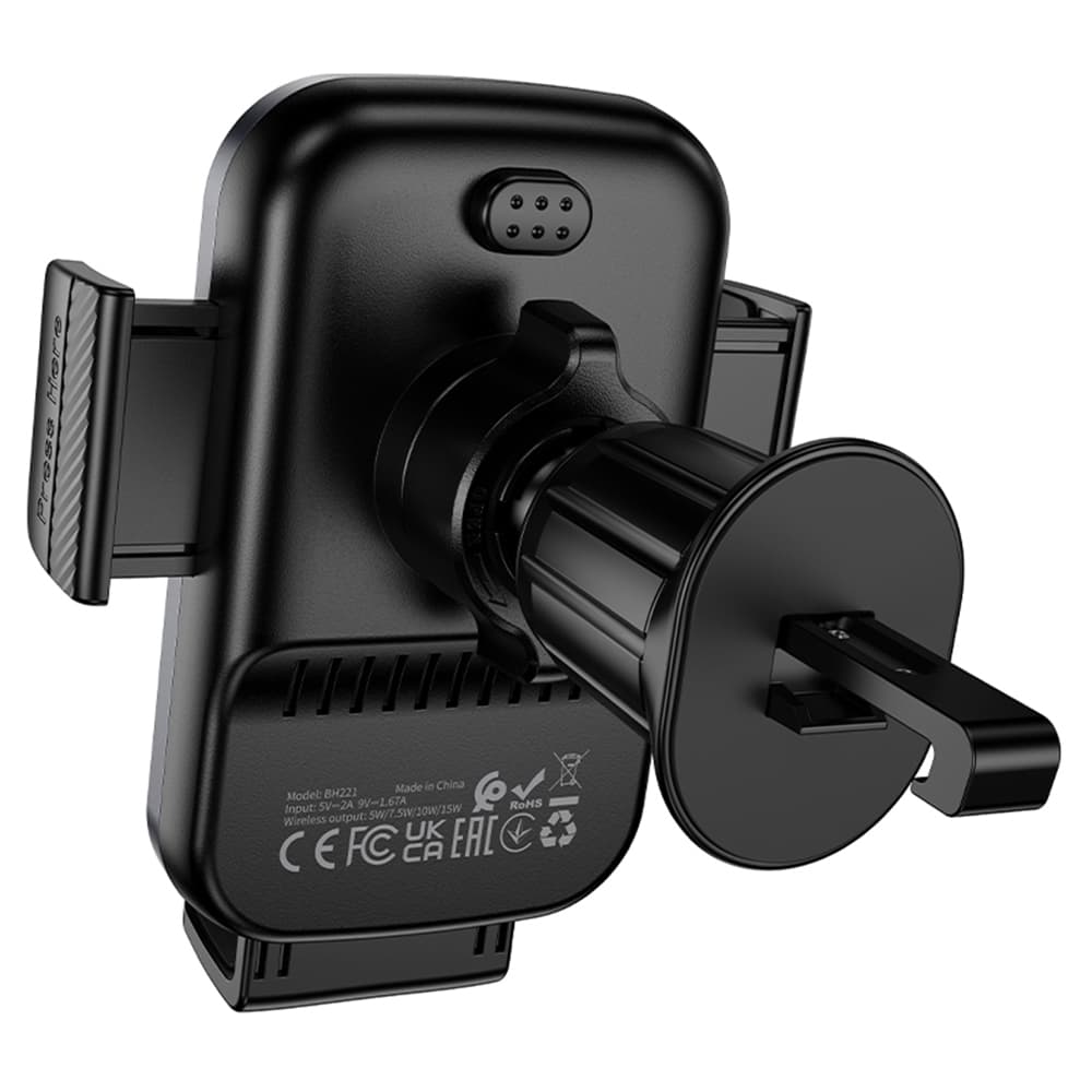 Borofone držák do auta s bezdrátovým nabíjením BH221 15W černošedá - náhled 4