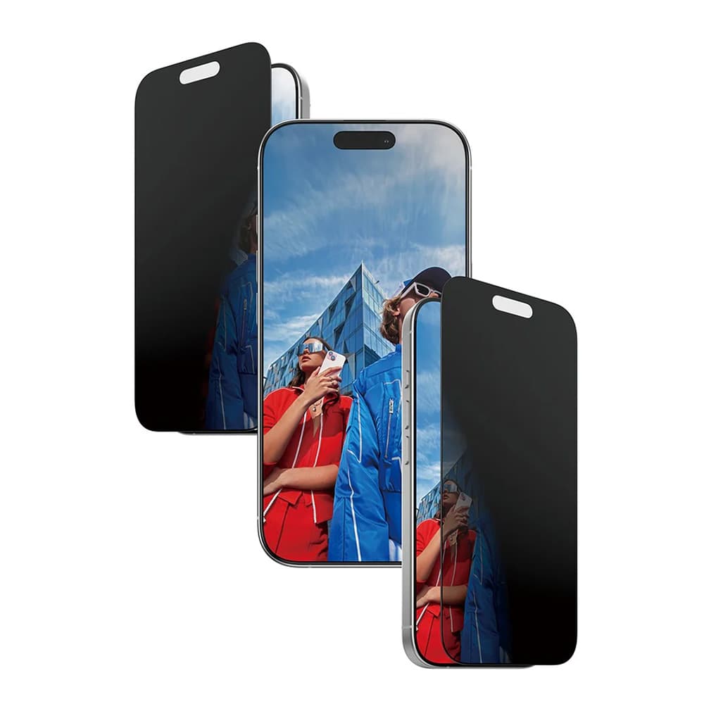 PanzerGlass Ultra-Wide Fit 2-Way Privacy ochranné sklo s EasyAlignerem iPhone 17 iPhone 16 Pro černé - náhled 4