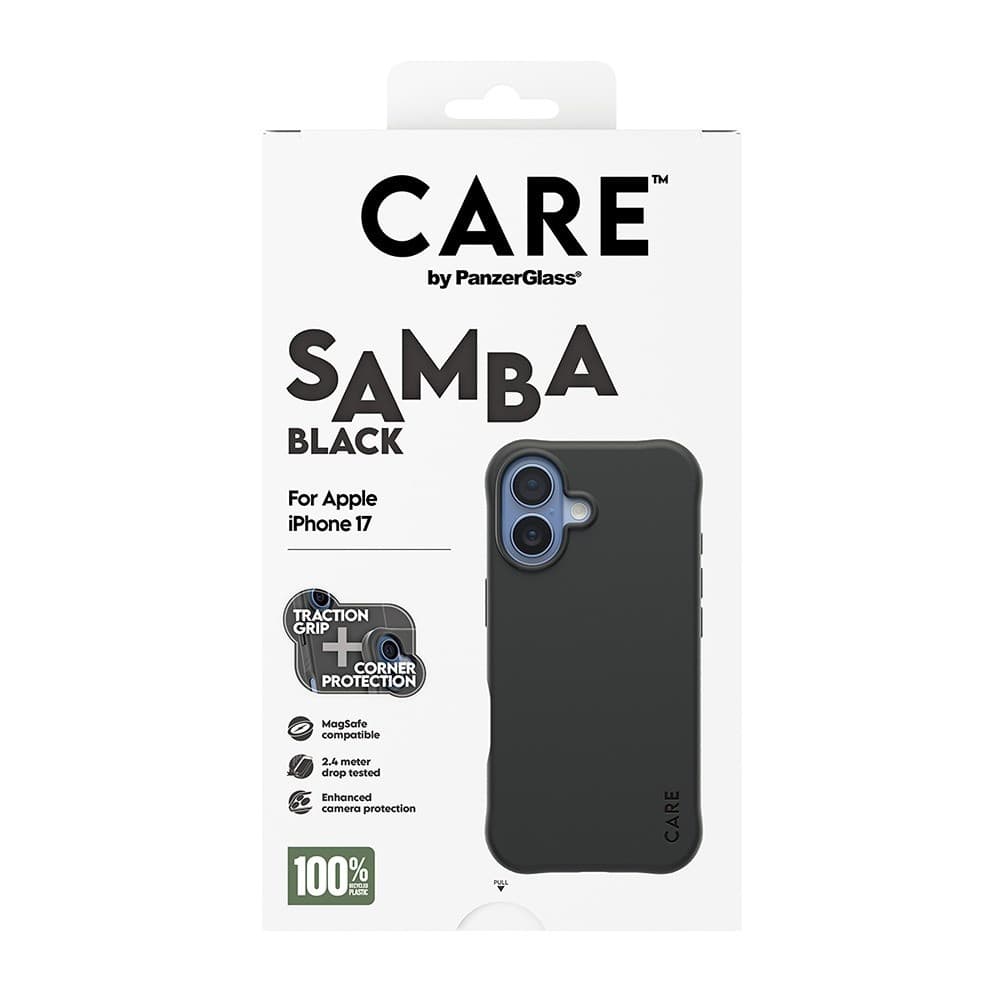 PanzerGlass CARE Fashionable Case MagSafe pro iPhone 17 Samba Black - náhled 4