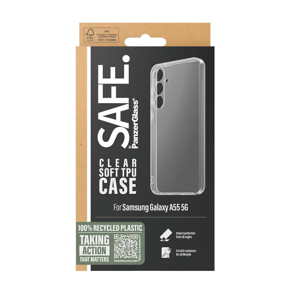 Pouzdro PanzerGlass SAFE TPU pro Samsung Galaxy A55 5G průhledné - náhled 4