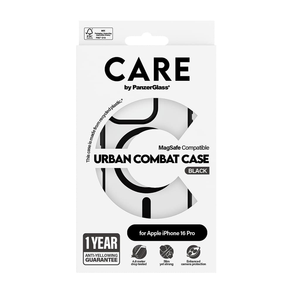 PanzerGlass® CARE Flagship Urban Combat černý MagSafe iPhone 16 Pro Max černý - náhled 4