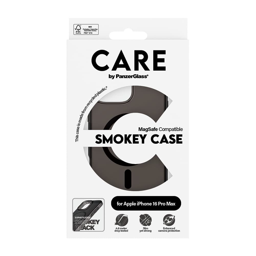 PanzerGlass® CARE Flagship Urban Combat černý MagSafe iPhone 16 Pro Max Smokey - náhled 4