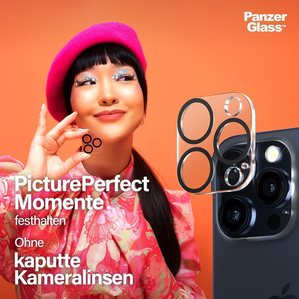 PanzerGlass PicturePerfect ochrana čočky fotoaparátu iPhone 16 Pro/Pro Max průhledná - náhled 4