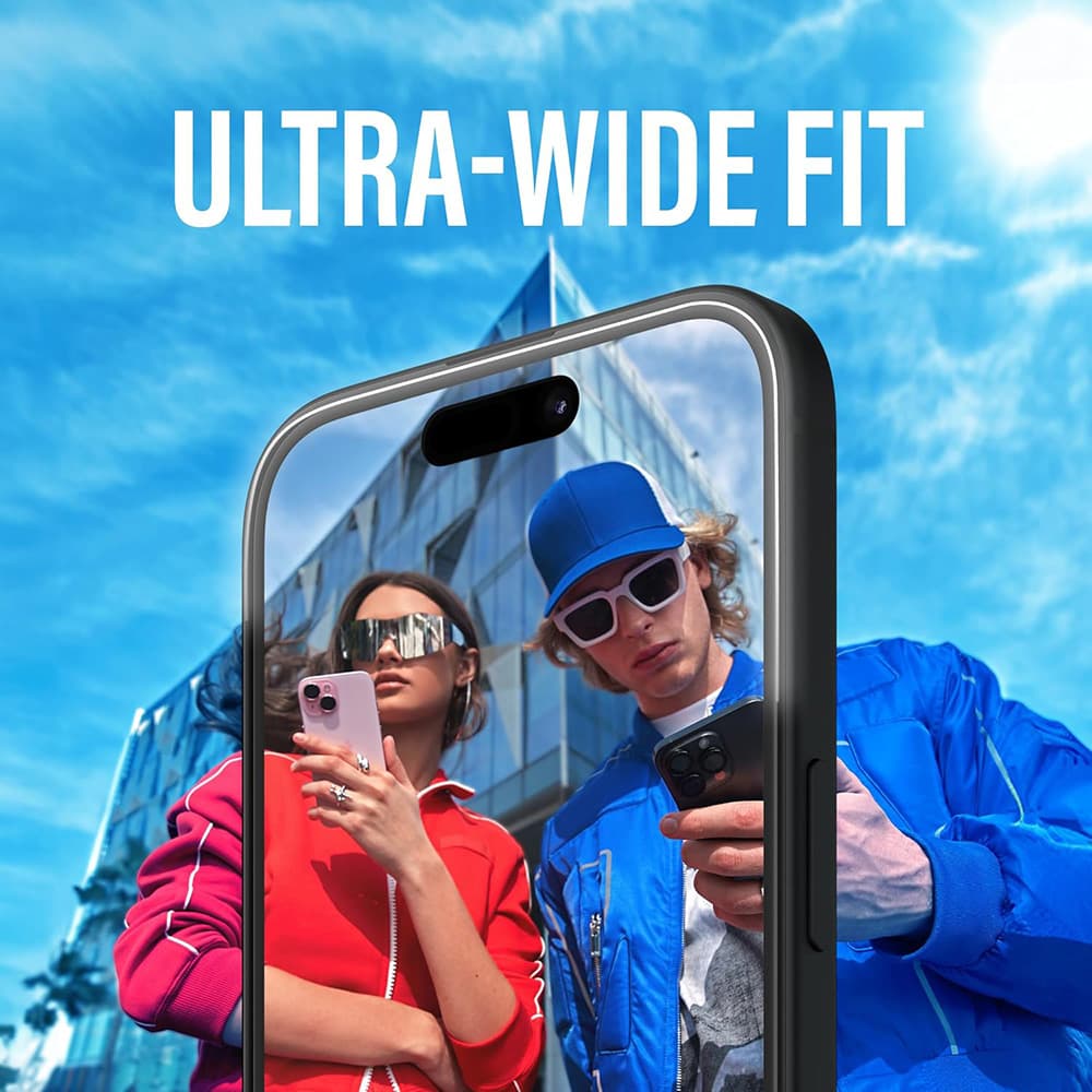 PanzerGlass Ultra-Wide Fit ochranné sklo iPhone 16 iPhone 15 černé - náhled 4