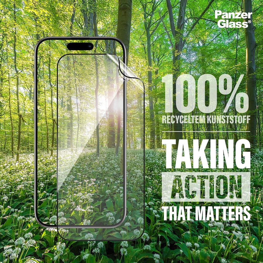 PanzerGlass Ultra-Wide Fit EyeCare ochranné sklo iPhone 16/15 černé - náhled 4
