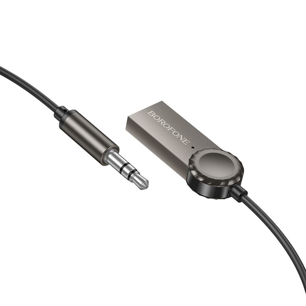 Borofone bluetooth V5.0 adaptér Peaceful BC56 jack 3.5mm šedý - náhled 4