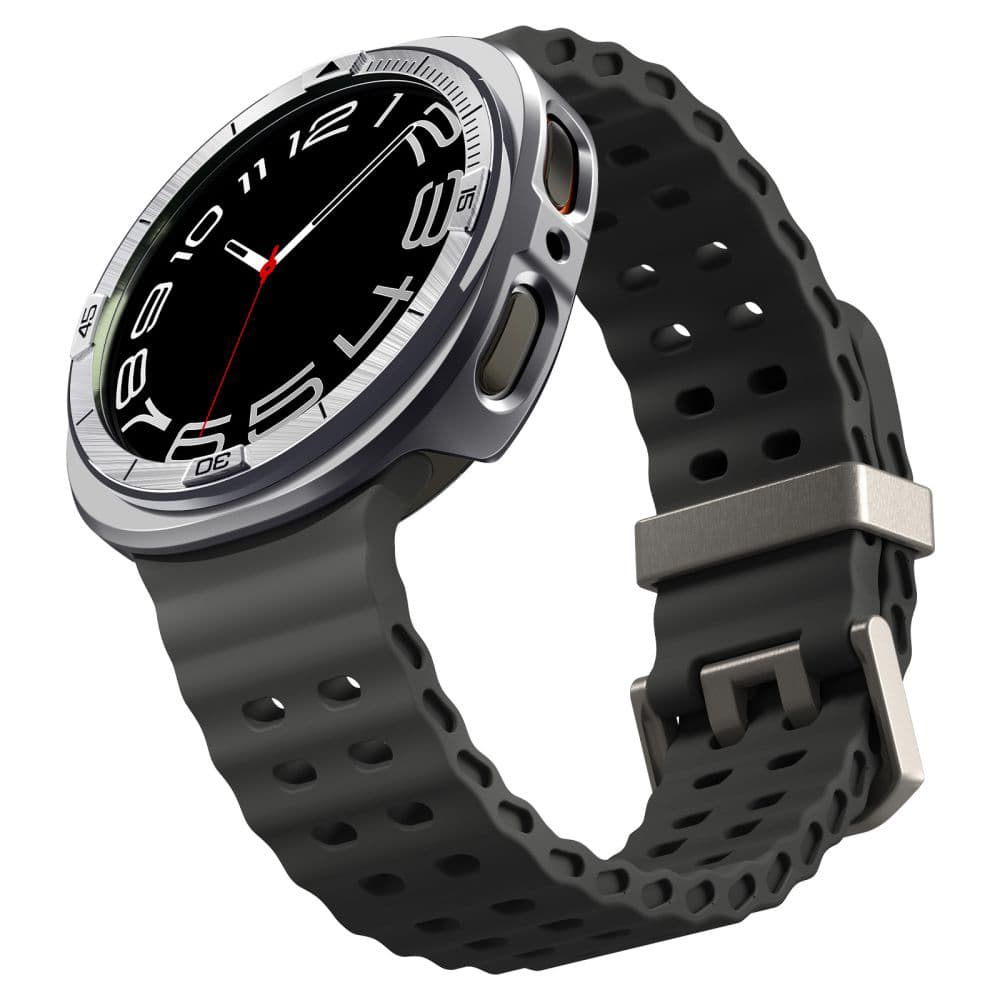 Spigen Bezel Tune Pro Pilot pro Samsung Galaxy Watch8 44mm nerezová ocel stříbrná - náhled 4