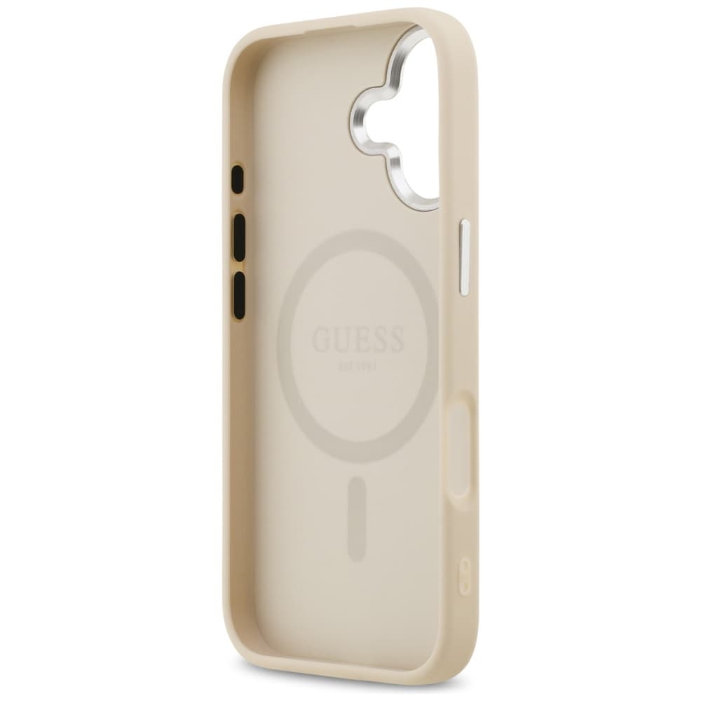 Guess Hardcase Triangle Logo MagSafe iPhone 17 béžová - náhled 4