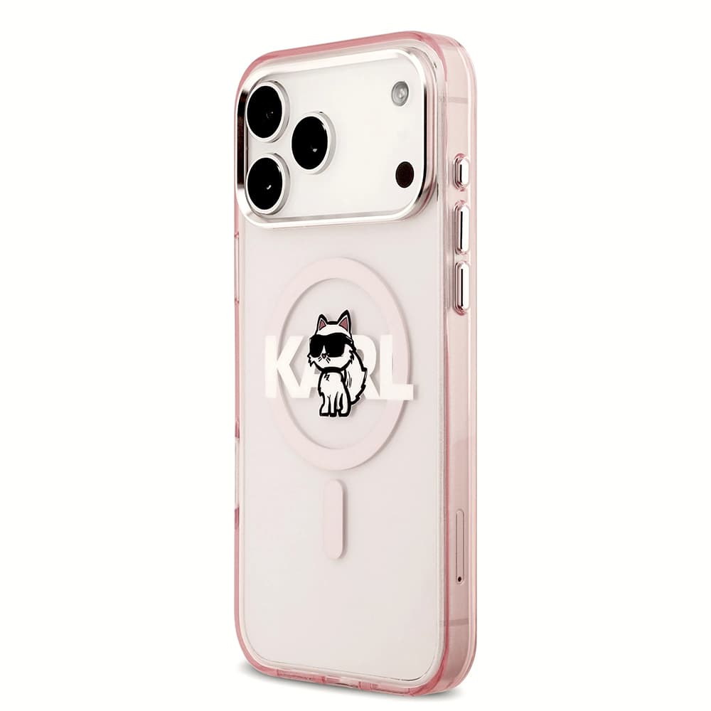 Karl Lagerfeld IML Choupette Sketch Logo MagSafe iPhone 17 Pro Max růžová - náhled 4
