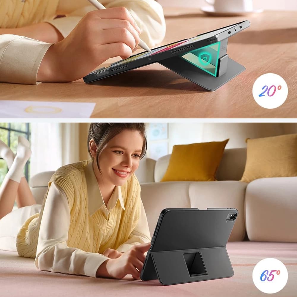 ESR Flex Keyboard Case pro iPad 10 2022 10.9 11 2025 tmavě šedá - náhled 4