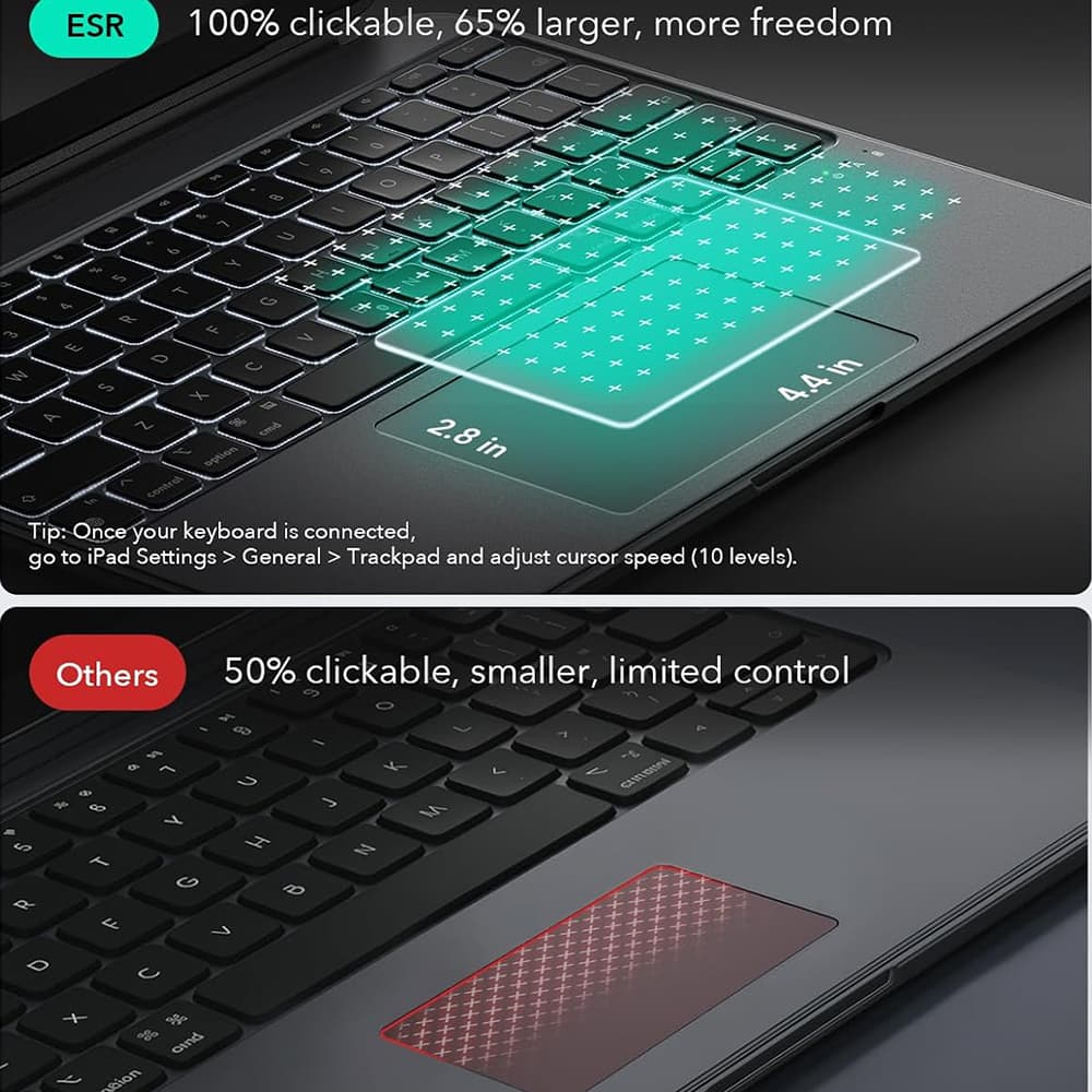 ESR Shift Keyboard Case pro iPad Pro 13 (2024) (2025) tmavě šedá - náhled 4