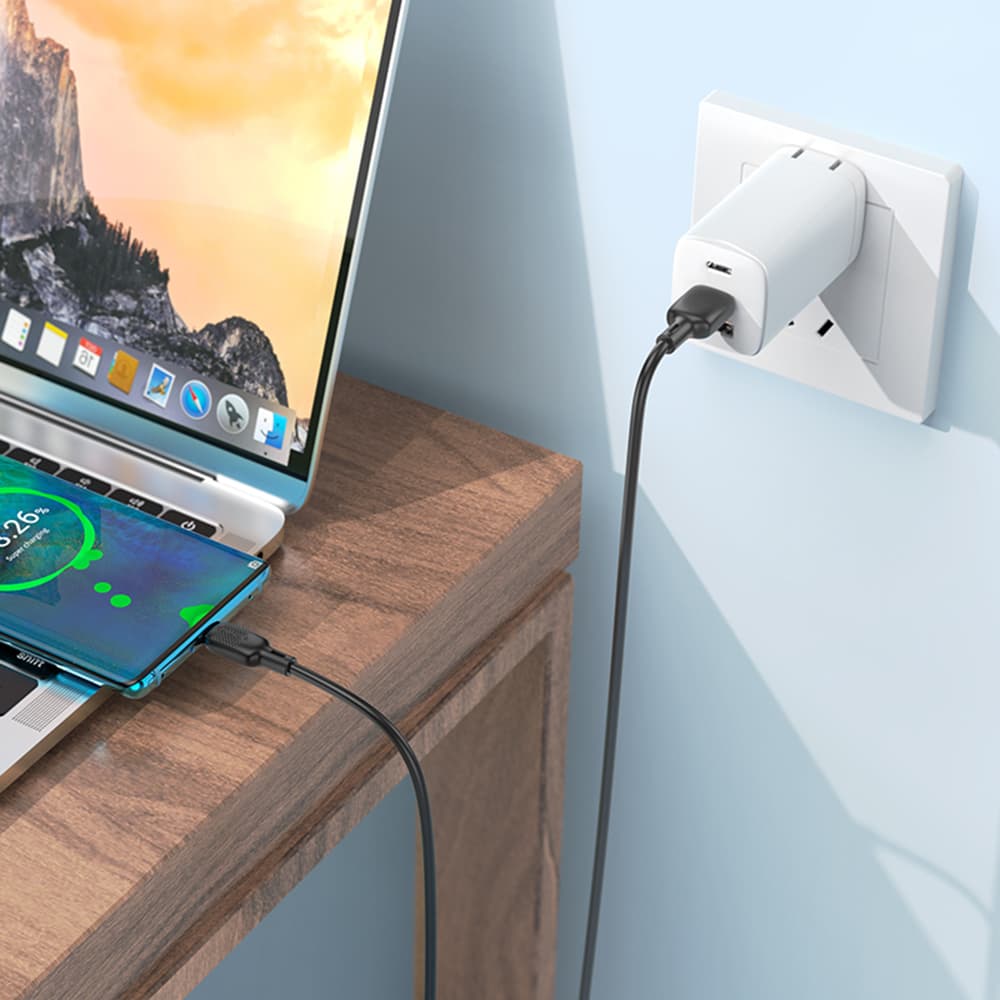 Borofone datový kabel Lenny Series BX113 USB to Type-C silikonový 3A 1m černý - náhled 4