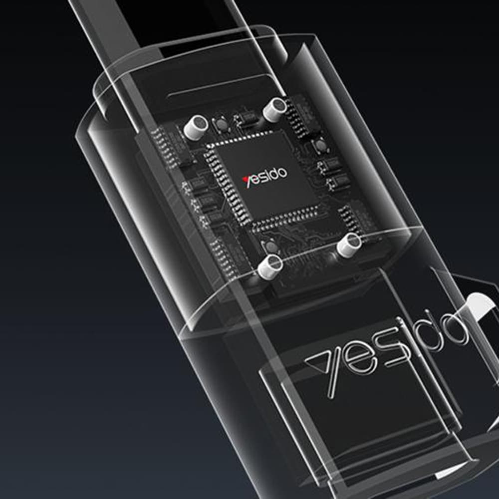Yesido OTG adaptér GS28 Lightning na Type-C 60W rychlé nabíjení 480Mpb/s hliníková slitina Plug&amp;Play šedý - náhled 4