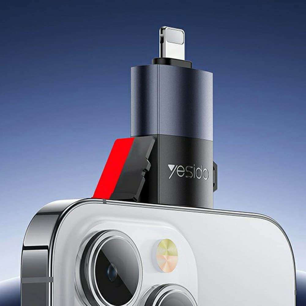 Yesido Adapter GS38 Lightning na TF kartu pro iPhone iPad šedý - náhled 4