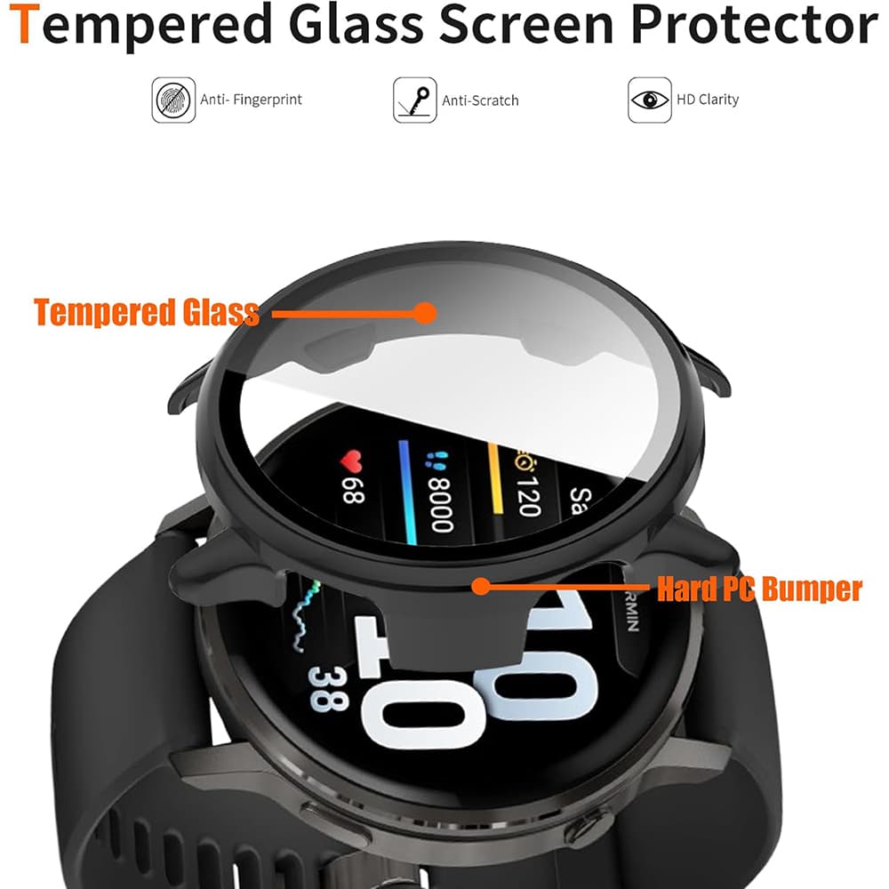 Techsuit Defense360 Pro s ochranným sklem Garmin Venu 4 41mm tmavý tyrkys - náhled 4