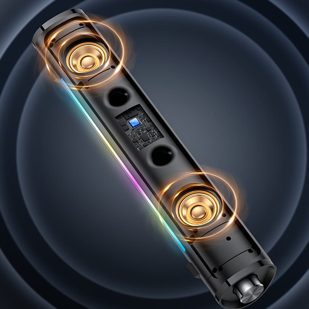 Yesido - Bezdrátový reproduktor YSW27 Bluetooth 5.3 RGB TF AUX USB 1200mAh černý - náhled 4