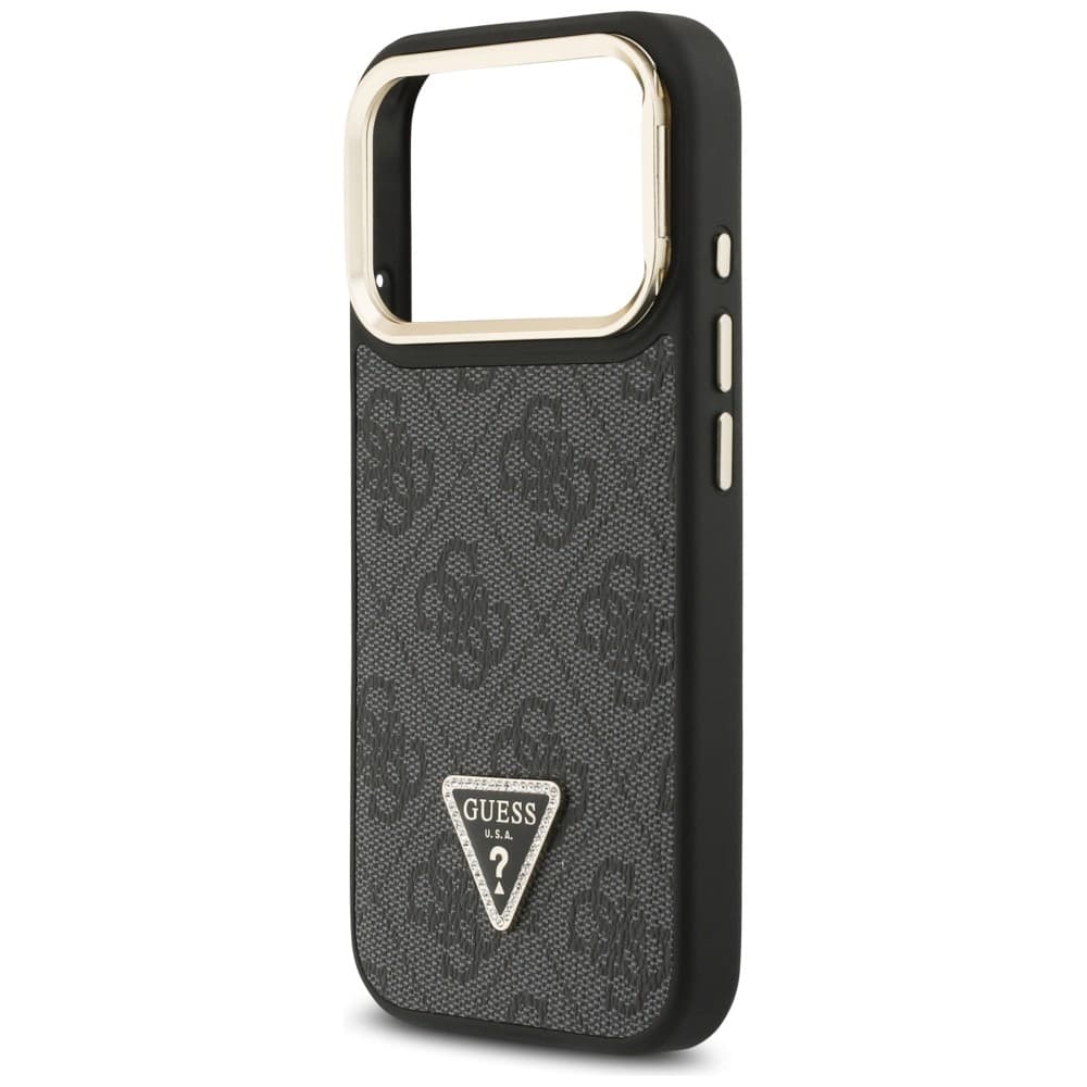 Guess Hardcase 4G Triangle Logo MagSafe s podstavcem iPhone 17 Pro černý - náhled 4