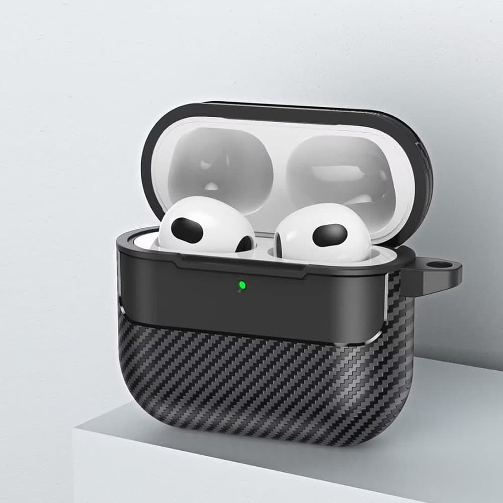 Techsuit CarbonFiber pro AirPods 4 černá - náhled 4