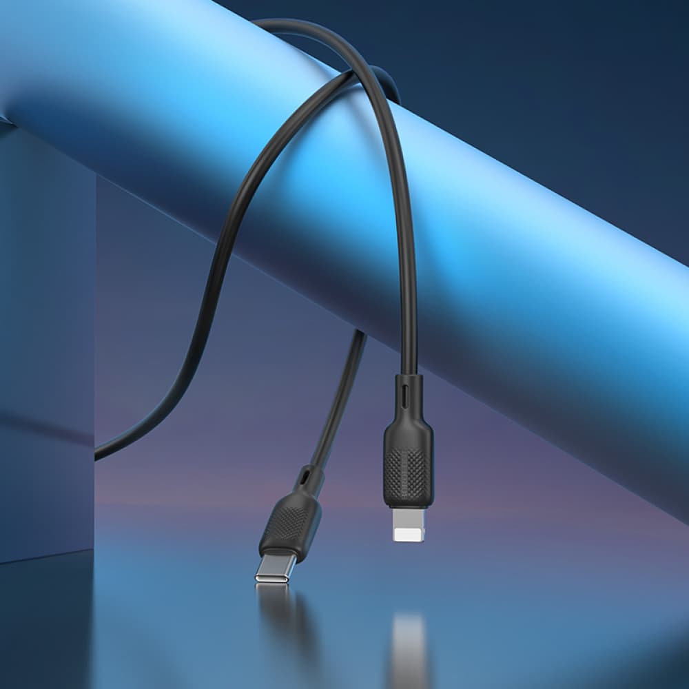 Borofone BX113 Type-C to Lightning 3A 27W silikonový 2m černý - náhled 4