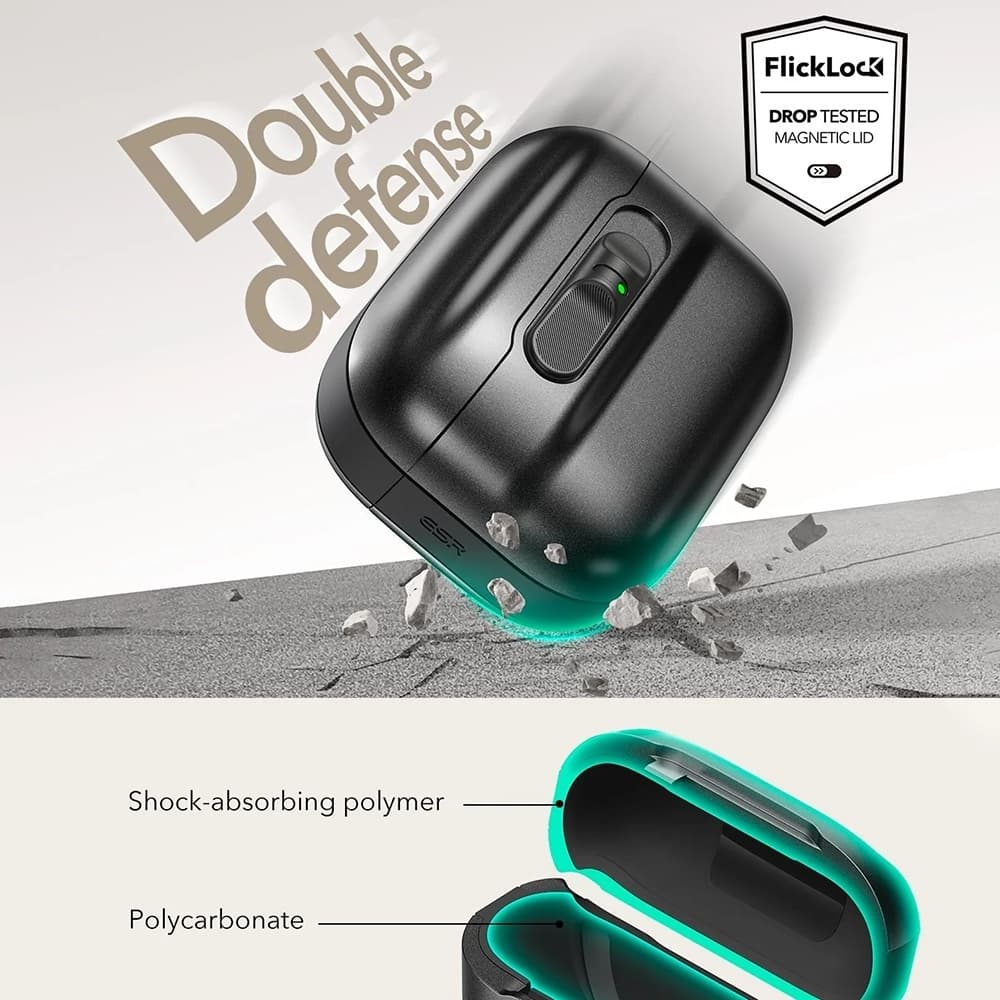 ESR – Pulse Magnetic FlickLock – Apple AirPods Pro 3 – černá - náhled 4