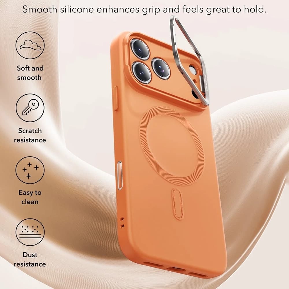 ESR - Cloud Soft HaloLock Kickstand - iPhone 17 Pro Max - oranžová - náhled 4