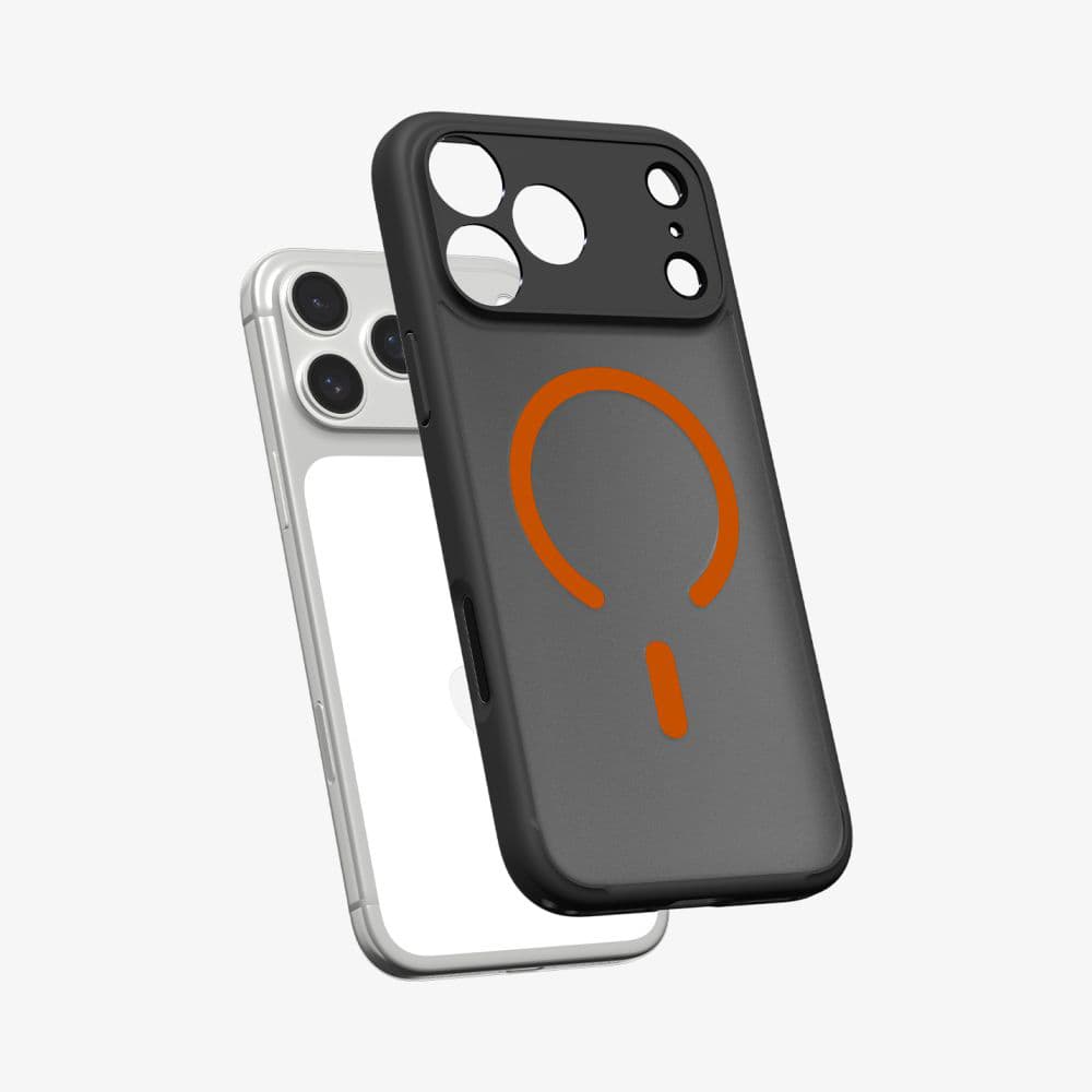 Spigen - Ultra Hybrid MagSafe - iPhone 17 Pro Max - Frost Black / Orange - náhled 4