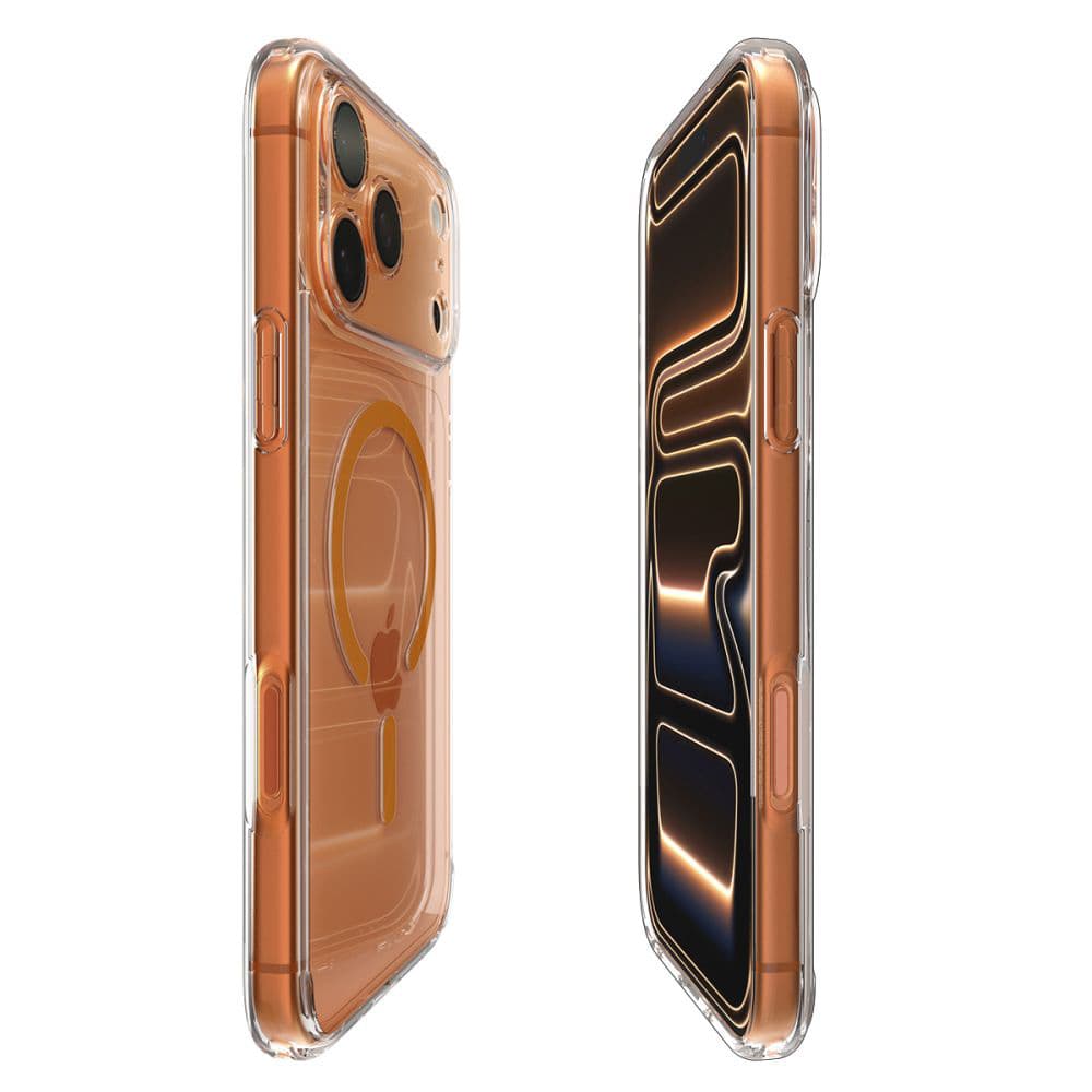 Spigen - Ultra Hybrid MagSafe - iPhone 17 Pro Max - průhledný / oranžový - náhled 4