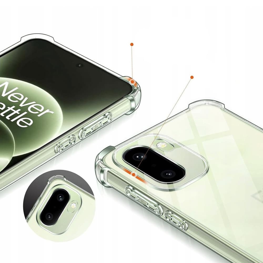 Techsuit – nárazuvzdorný průhledný silikon – OnePlus 15R – průhledný - náhled 4