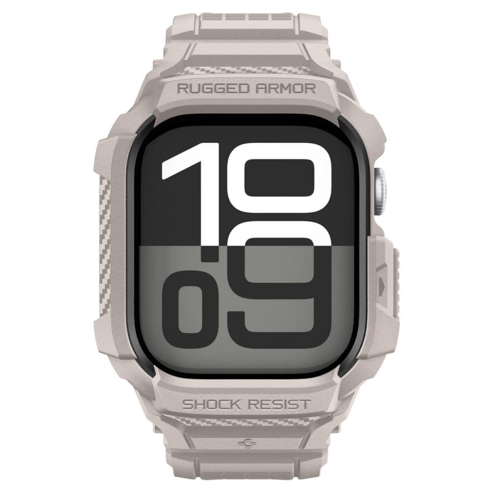 Kryt s řemínkem Spigen - Rugged Armor Pro V2 (ACS10506) - Apple Watch 10 46mm / Watch 11 46mm pískově béžový - náhled 4