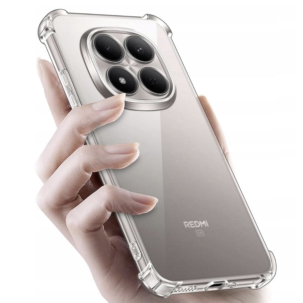 Techsuit - nárazuvzdorný průhledný silikon - Xiaomi Redmi Note 15 Pro 5G - čirá - náhled 4