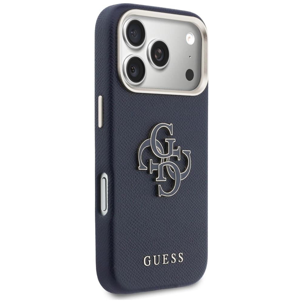 Guess - pevné pouzdro s logem z pryskyřice (GUHCP17L5PS4RGGB) - iPhone 17 Pro - modrá - náhled 4