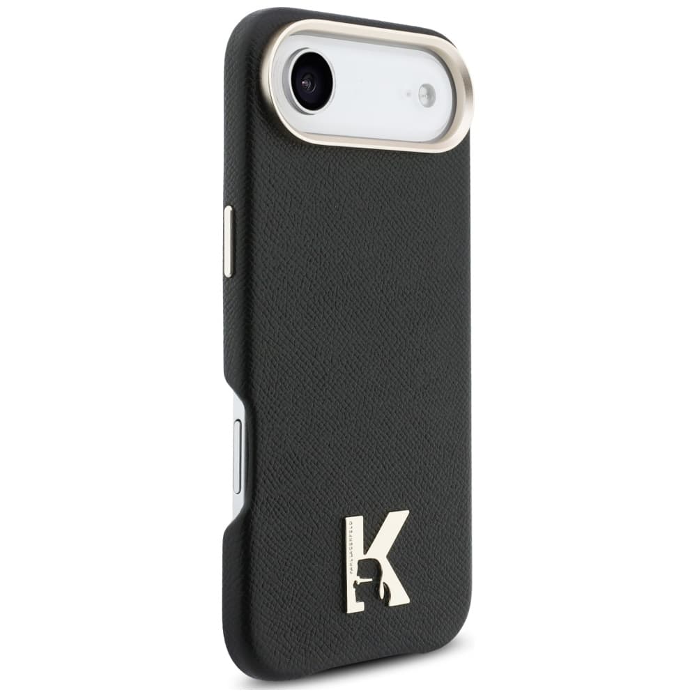 Karl Lagerfeld - pevné kožené pouzdro Khead Logo MgSafe (KLHMP17M5PGFKHGK) pro iPhone 17 Air - černé - náhled 4